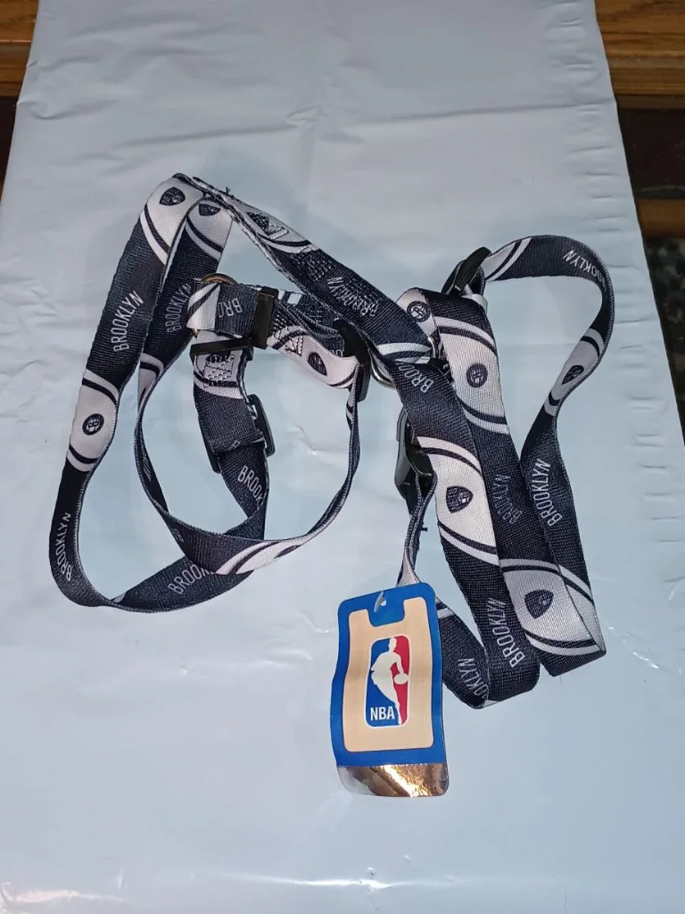 NEW Brooklyn Nets 1 Inch wide Adjustable Dog Harness Large